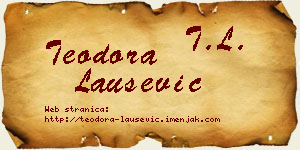 Teodora Laušević vizit kartica